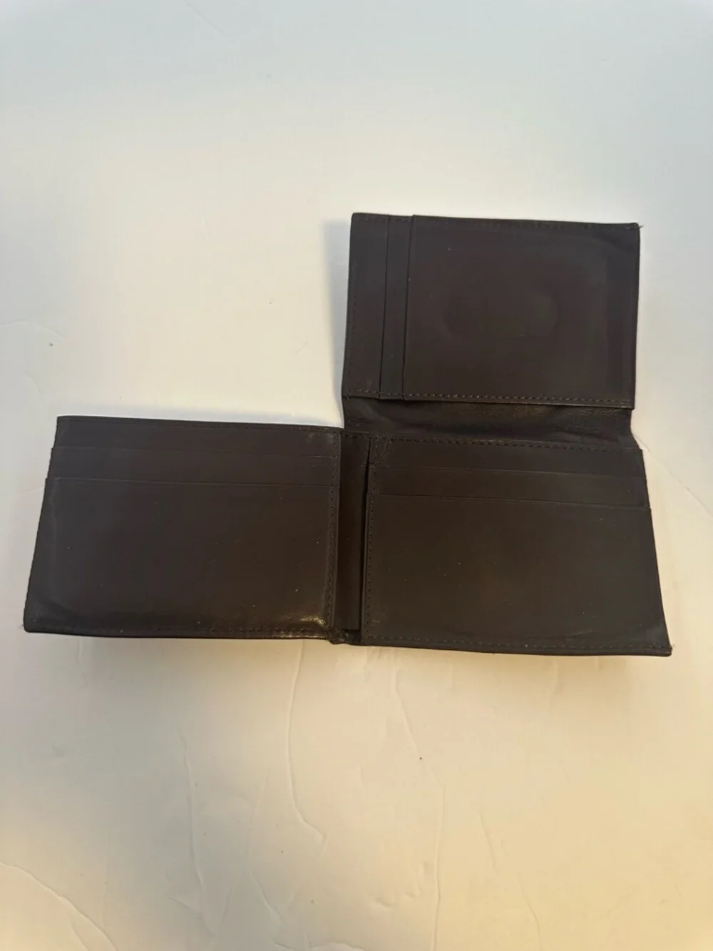 DKNY Dark Brown Leather Bi-Fold Wallet